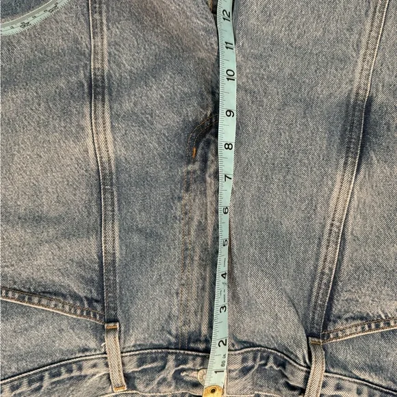 Agolde High Rise Blue Jeans with Seam Details - Picture 6 of 6
